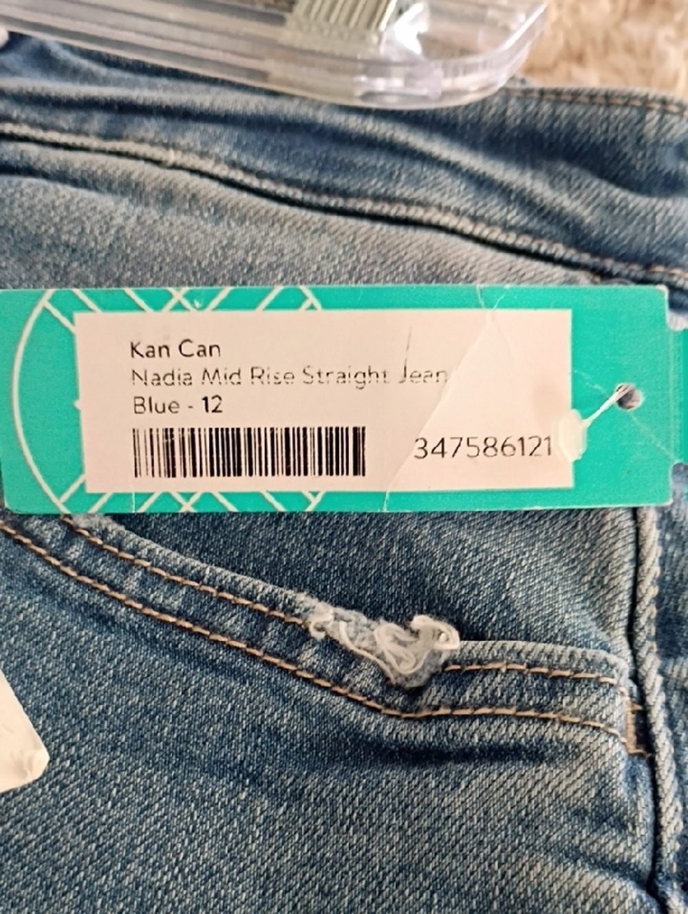 Kut from the Kloth Light Blue Jeans with Raw Hem - Picture 9 of 11